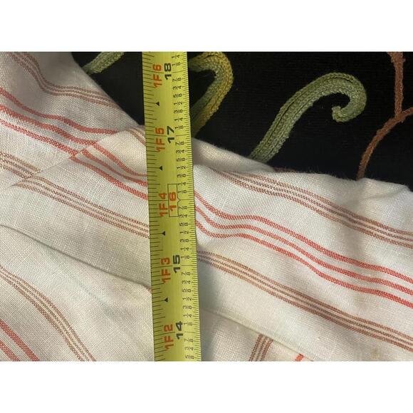 Rebecca Taylor  Button-Front Linen Striped Dress - Picture 9 of 12